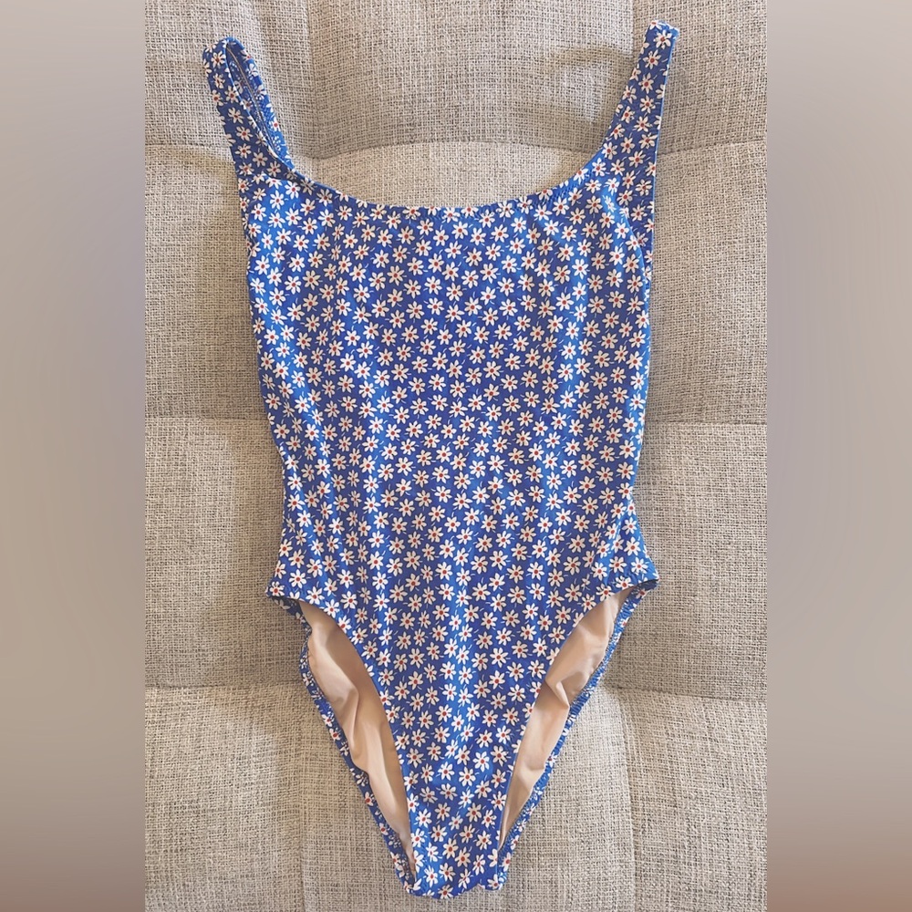 Floral Madewell One-Piece Swimsuit - Red, White, & Blue